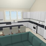 Perspectives Home Designs Interior 3D Floor plan Kitchen